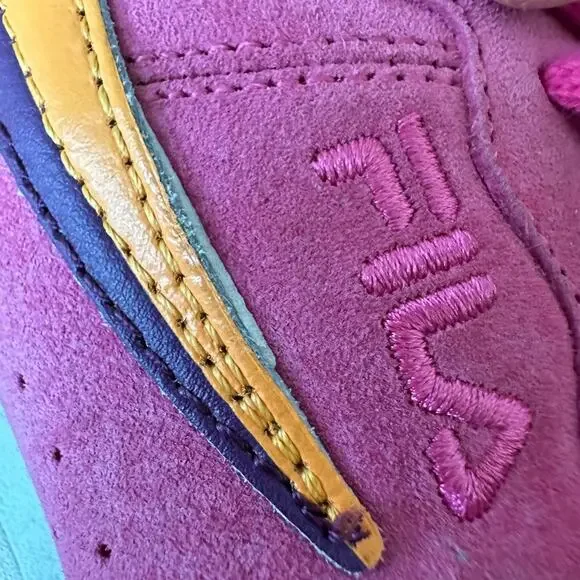 Fila Original Fitness Sneakers Bright Pink Suede Women's Size 7 Running Casual - Picture 6 of 13